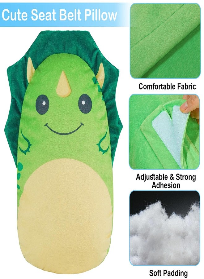 FIODAY Seatbelt Covers for Kids Car Seat Strap Pads Seat Belt Pillow Adjust Seat Belt Covers Seatbelt Cushion for Toddler Baby Boys Girls Travel Head Neck Shoulder Support,Green - Image 3